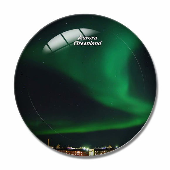 Greenland Aurora Denmark 3D Fridge Magnet Crystal Glass