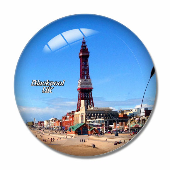 UK England The Blackpool Tower 3D Fridge Magnet Crystal Glass