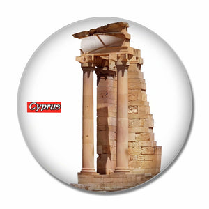 Cyprus Temple Ruin 3D Fridge Magnet Crystal Glass