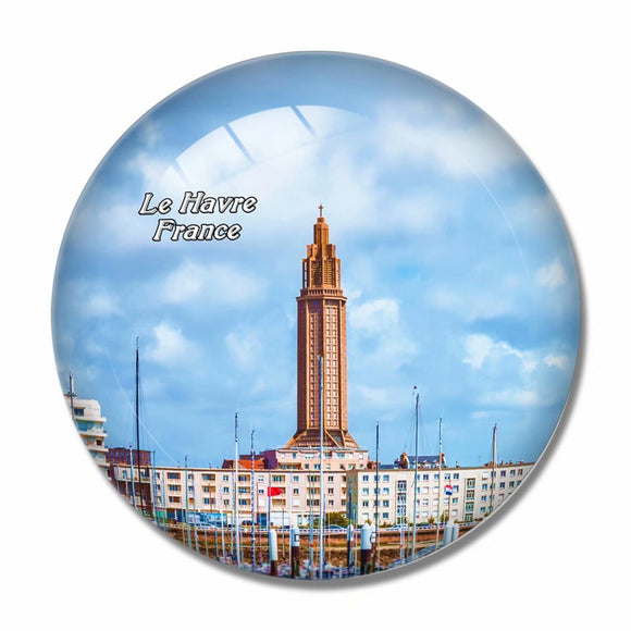 France Le Havre 3D Fridge Magnet Crystal Glass