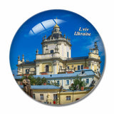 Ukraine Lviv Cathedral 3D Fridge Magnet Crystal Glass