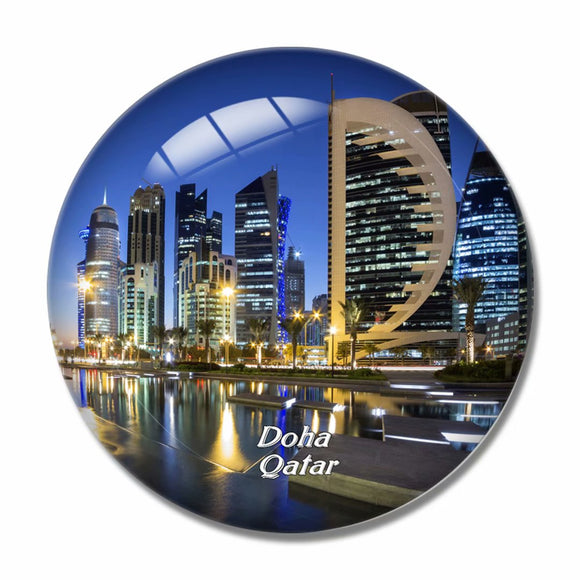 Doha Qatar 3D Fridge Magnet Crystal Glass