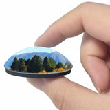 New Zealand Turquoise Reservoir Lake 3D Fridge Magnet Crystal Glass