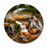 USA America Falls Park on the Reedy Greenville 3D Fridge Magnet Crystal Glass