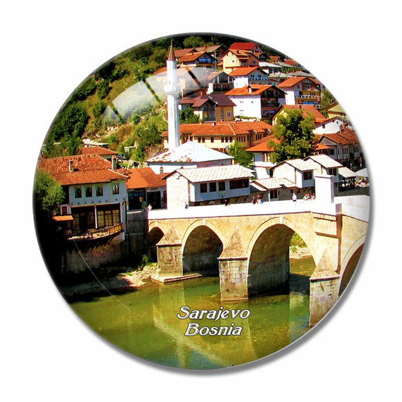 Latin Bridge Latin Bridge Bosnia 3D Fridge Magnet Crystal Glass