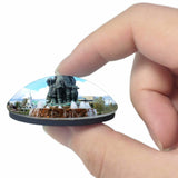 USA America Golden Heart Plaza Fairbanks 3D Fridge Magnet Crystal Glass