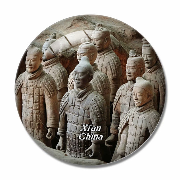 China Terracotta Warriors Xi'an 3D Fridge Magnet Crystal Glass