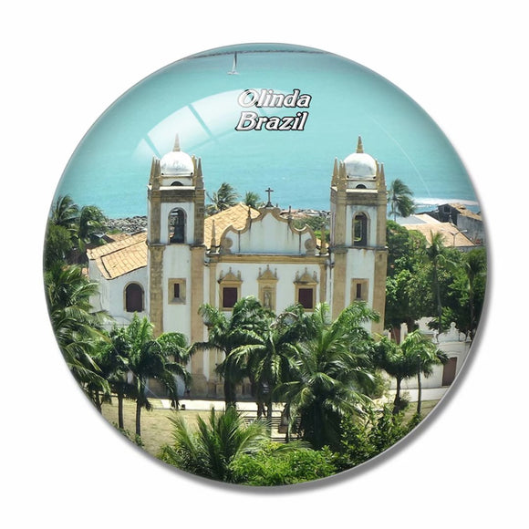 Brazil Olinda 3D Fridge Magnet Crystal Glass