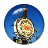 USA America Fisherman's Wharf San Francisco 3D Fridge Magnet Crystal Glass