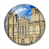UK England Wells Cathedral 3D Fridge Magnet Crystal Glass