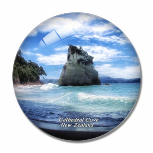 New Zealand Cathedral Cove 3D Fridge Magnet Crystal Glass