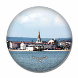 UK England Weymouth Beach 3D Fridge Magnet Crystal Glass