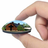 USA America Billy Graham Library Charlotte 3D Fridge Magnet Crystal Glass