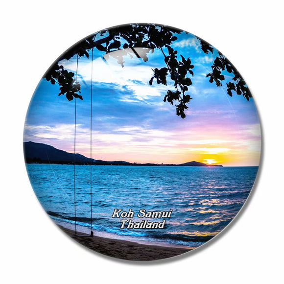 Thailand Chaweng Beach Koh Samui 3D Fridge Magnet Crystal Glass