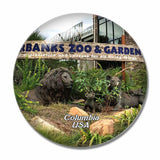USA America Riverbanks Zoo Columbia 3D Fridge Magnet Crystal Glass