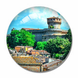 Italy Volterra 3D Fridge Magnet Crystal Glass