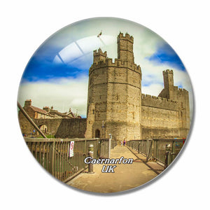 UK England Caernarfon Castle 3D Fridge Magnet Crystal Glass