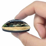 USA America Fredericksburg Enchanted Rock 3D Fridge Magnet Crystal Glass