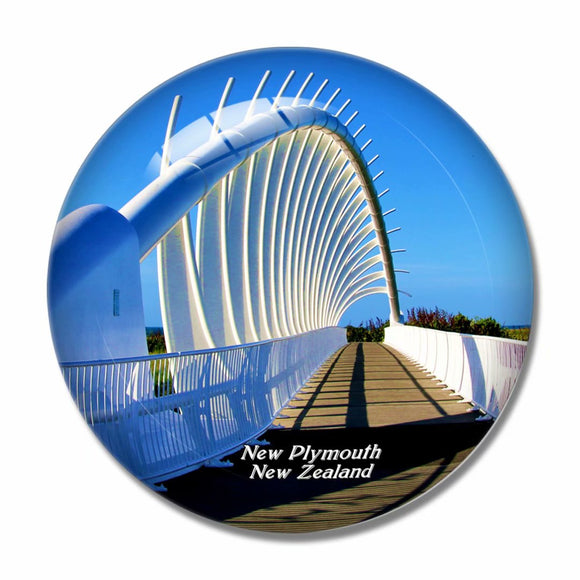 New Zealand New Plymouth Coastal Walkway Mount Taranaki 3D Fridge Magnet Crystal Glass