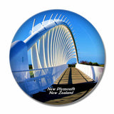 New Zealand New Plymouth Coastal Walkway Mount Taranaki 3D Fridge Magnet Crystal Glass