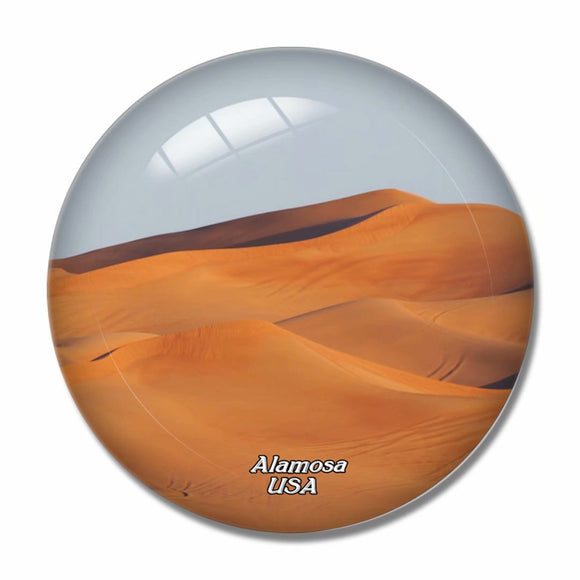 America USA Desert Alamosa 3D Fridge Magnet Crystal Glass