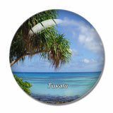 Tuvalu 3D Fridge Magnet Crystal Glass