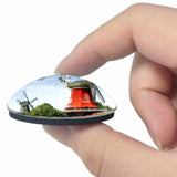 Germany Windmill Greetsiel 3D Fridge Magnet Crystal Glass