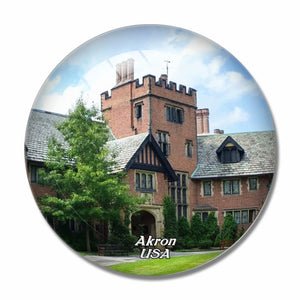 America USA Stan Hywet Hall Akron 3D Fridge Magnet Crystal Glass