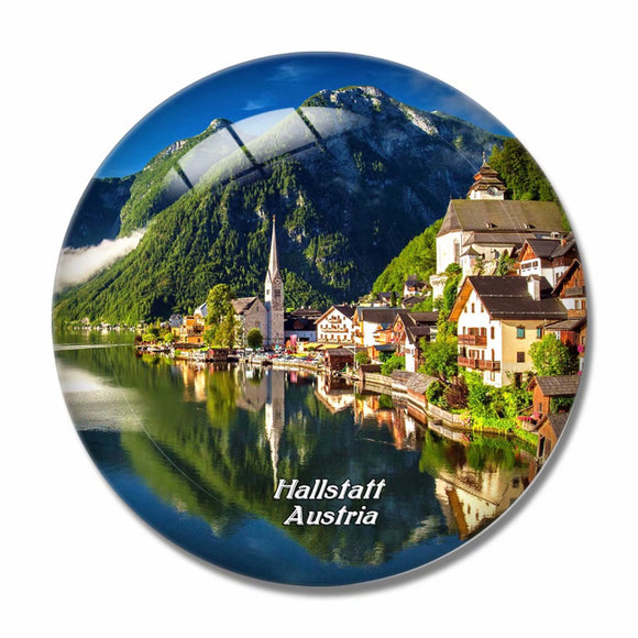 Austria Lake Hallstatt 3D Fridge Magnet Crystal Glass