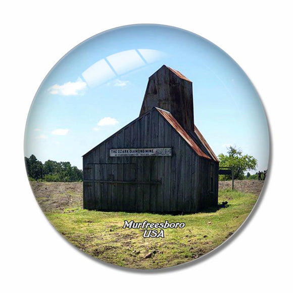 USA America Murfreesboro Diamonds State Park Arkansas 3D Fridge Magnet Crystal Glass