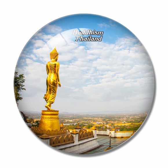 Thailand Buddhism 3D Fridge Magnet Crystal Glass