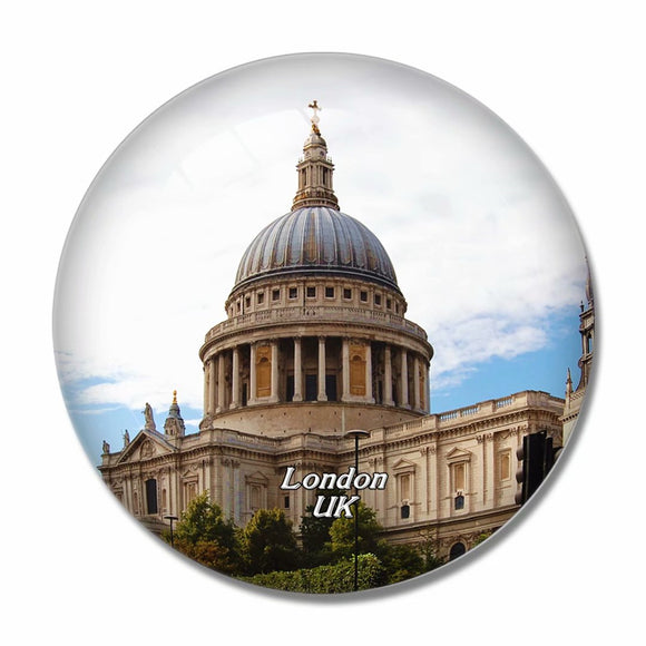 UK England St. Paul's Cathedral London 3D Fridge Magnet Crystal Glass