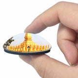 Laos Golden Pagoda Vientiane 3D Fridge Magnet Crystal Glass