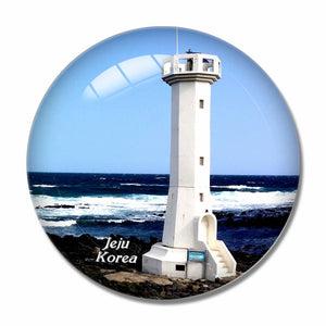 Udo Island Jeju Korea 3D Fridge Magnet Crystal Glass