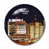 USA America Raleigh Night 3D Fridge Magnet Crystal Glass