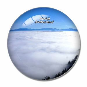 Switzerland Uetliberg Mountain Zurich 3D Fridge Magnet Crystal Glass