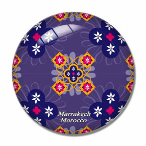 Morocco Marrakech 3D Fridge Magnet Crystal Glass