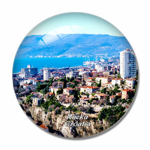 Croatia Rijeka 3D Fridge Magnet Crystal Glass