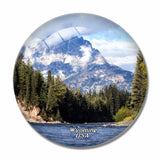 America USA Grand Teton National Park Wyoming 3D Fridge Magnet Crystal Glass