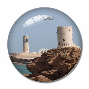 Oman Tower Lighthouse 3D Fridge Magnet Crystal Glass