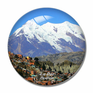 Bolivia La Paz Andes 3D Fridge Magnet Crystal Glass