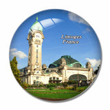 France Limoges Railway Station 3D Fridge Magnet Crystal Glass