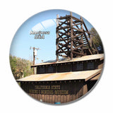 USA America Mariposa Museum 3D Fridge Magnet Crystal Glass