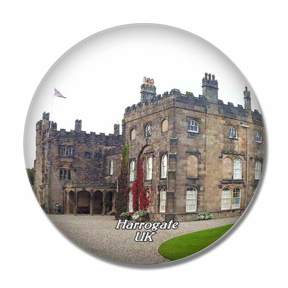 UK England Ripley Castle and Gardens Harrogate 3D Fridge Magnet Crystal Glass