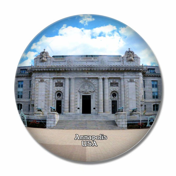 USA America Annapolis U.S. Naval Academy 3D Fridge Magnet Crystal Glass