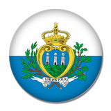 San Marino Flag 3D Fridge Magnet Crystal Glass