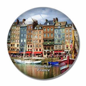 France Honfleur 3D Fridge Magnet Crystal Glass