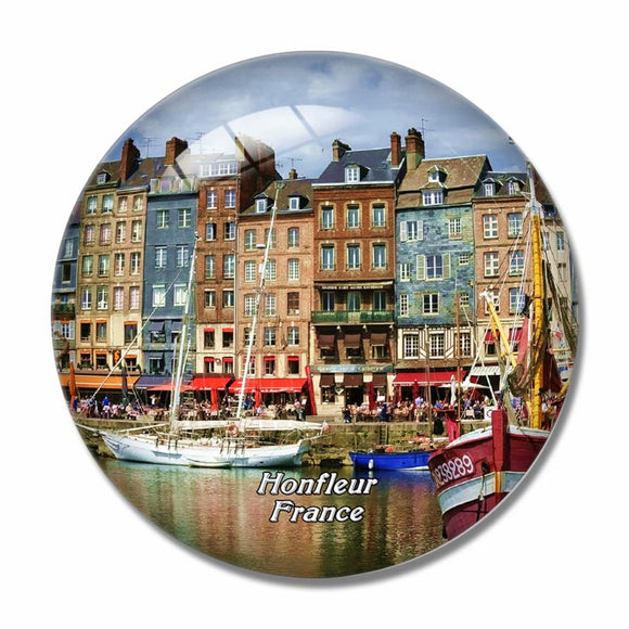 France Honfleur 3D Fridge Magnet Crystal Glass