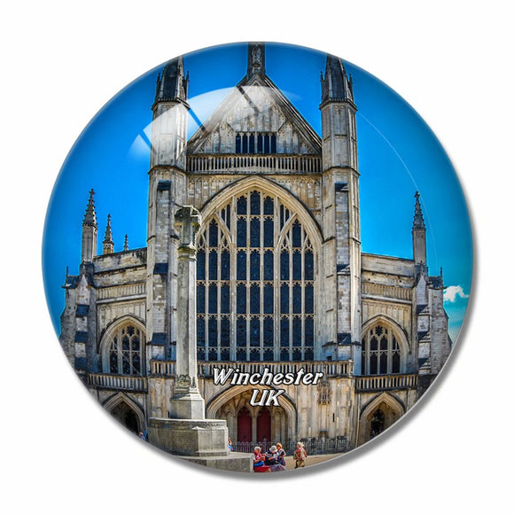UK England Winchester Cathedral 3D Fridge Magnet Crystal Glass