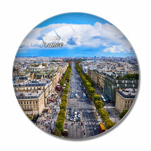 France Champs Elysees Paris 3D Fridge Magnet Crystal Glass